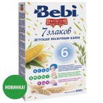 Каша молочная, Bebi (Беби) 200 г Премиум 7 злаков с 6 мес