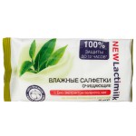 Салфетки влажные очищающие, Lactimilk (Лактимилк) 10 шт с био-экстрактом зеленого чая и оливковым молочком