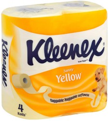 Туалетная бумага, Kleenex (Клинекс) №4 Велти желтая